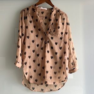 Beige and heart blouse